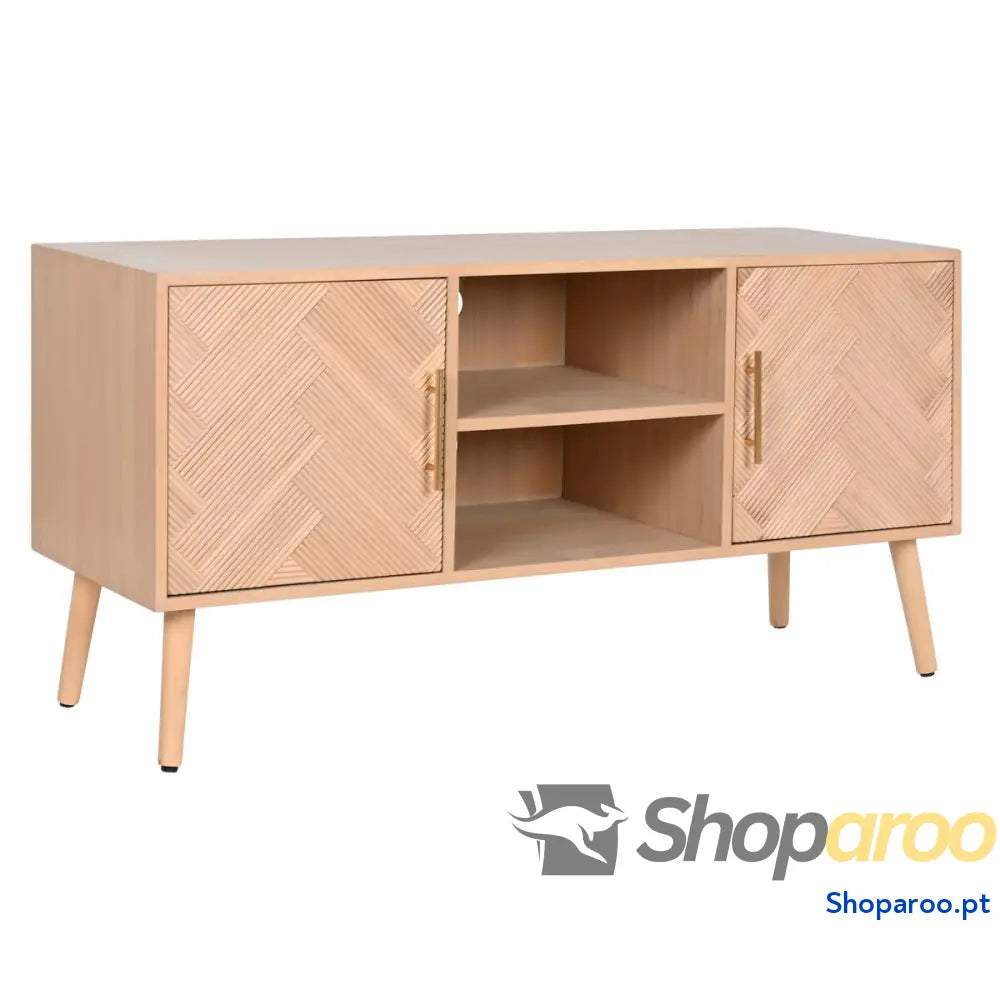Móvel de TV Home ESPRIT Natural Madeira de paulónia Madeira MDF 120 x 40 x 60 cm