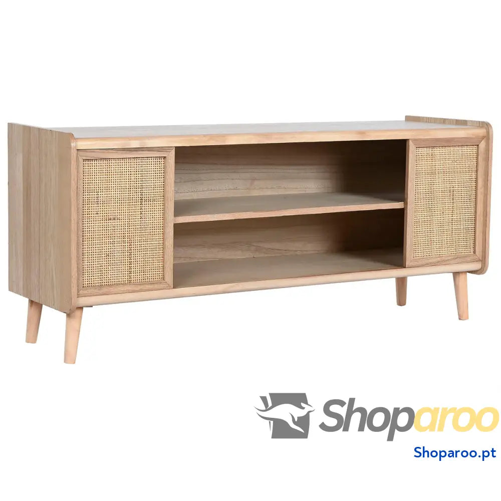 Móvel de TV Home ESPRIT Natural Rotim Madeira de paulónia 120 x 35 x 54 cm