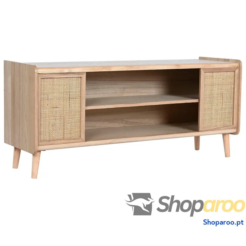 Móvel de TV Home ESPRIT Natural Rotim Madeira de paulónia 120 x 35 x 54 cm