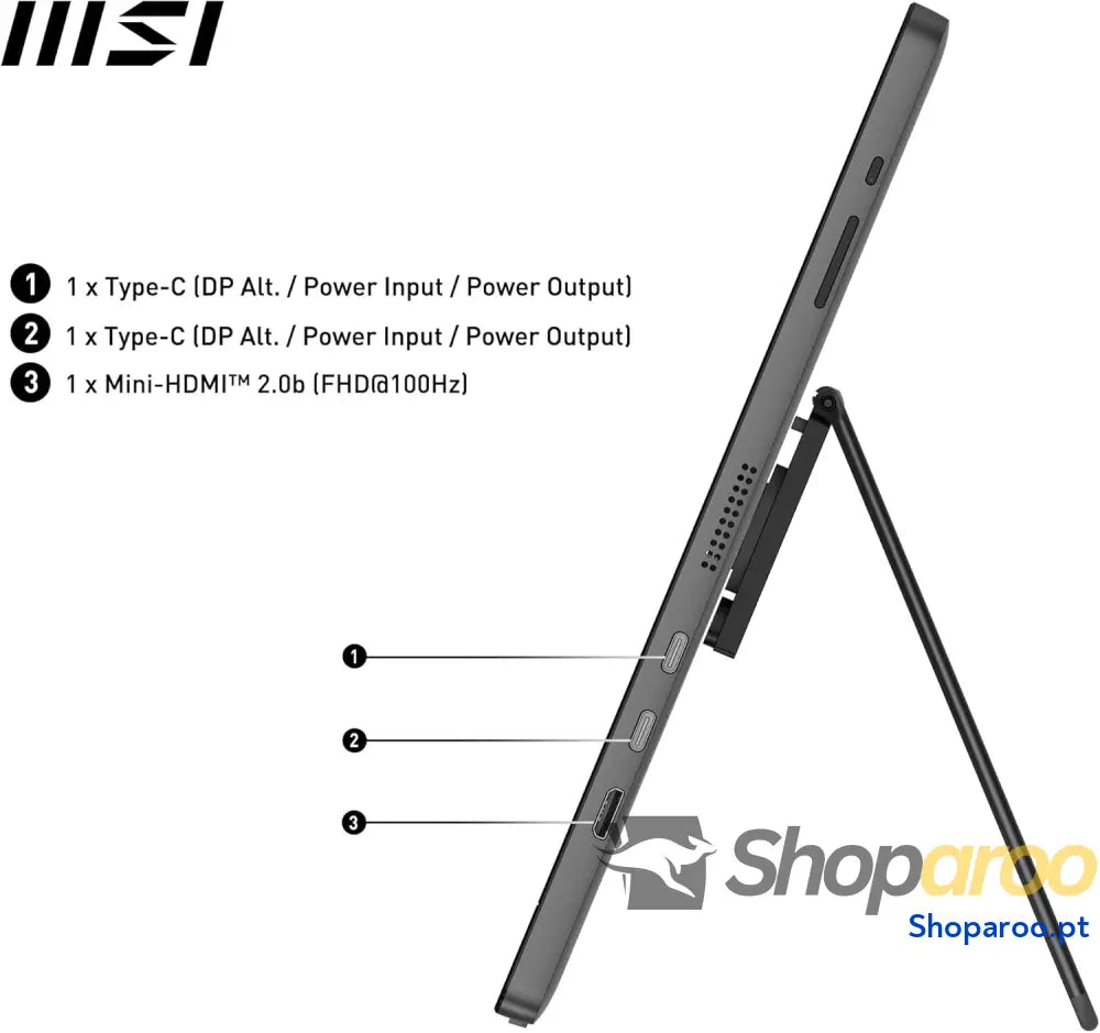 MSI Pro MP161 E2U Monitor portátil Full HD de 15,6’’ Panel IPS 1920 x 1080 60 Hz Pantalla Agradable a la Vista (PC