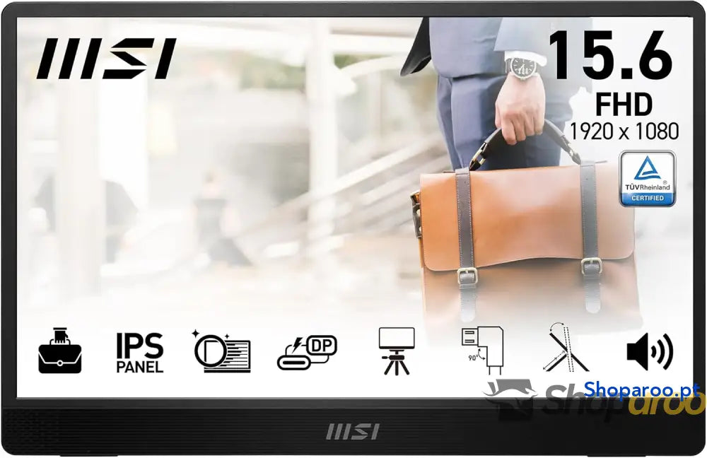 MSI Pro MP161 E2U Monitor portátil Full HD de 15,6’’ Panel IPS 1920 x 1080 60 Hz Pantalla Agradable a la Vista (PC