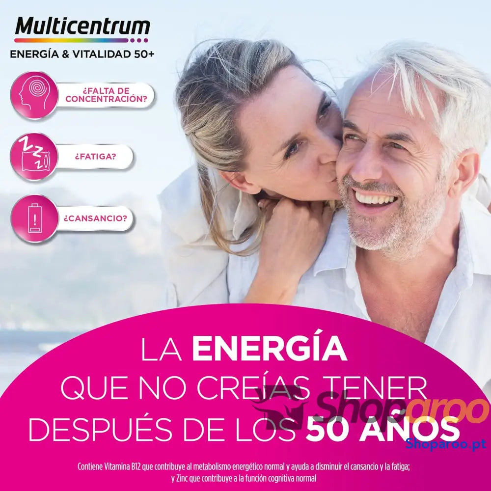 Multicentrum Energia 50+ líquido com vitamina B12 para metabolismo energético normal
