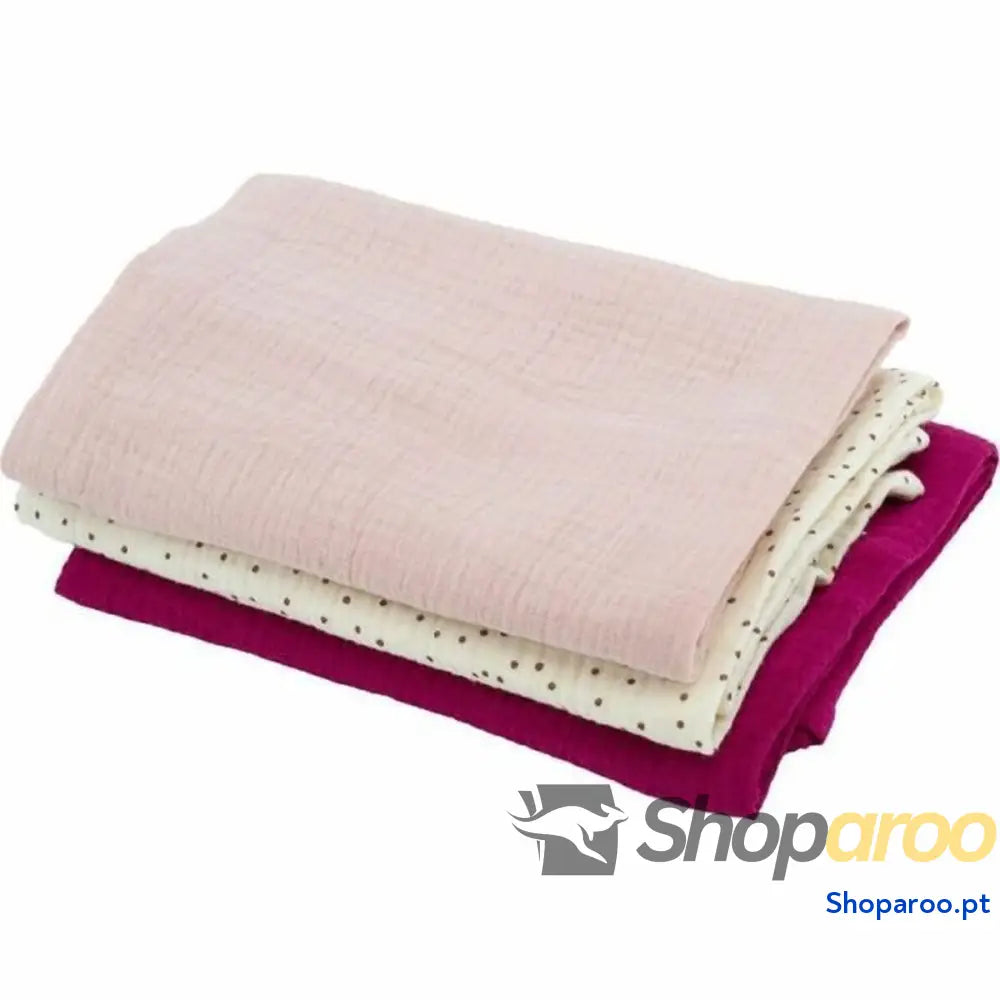 Musselina Domiva Rose Resistente 3 Peças (3 Unidades)