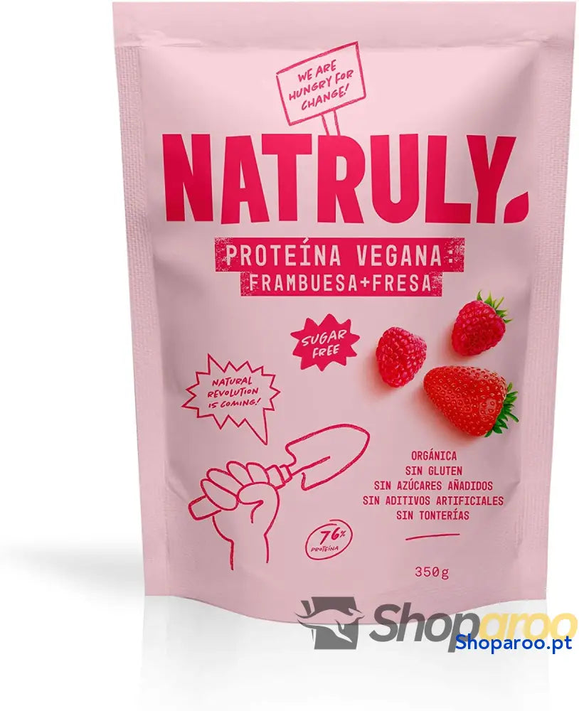 NATRULY Proteína Vegana BIO Chocolate 81% 100% Natural Sem Açúcar Glúten Lactose Soja 350g
