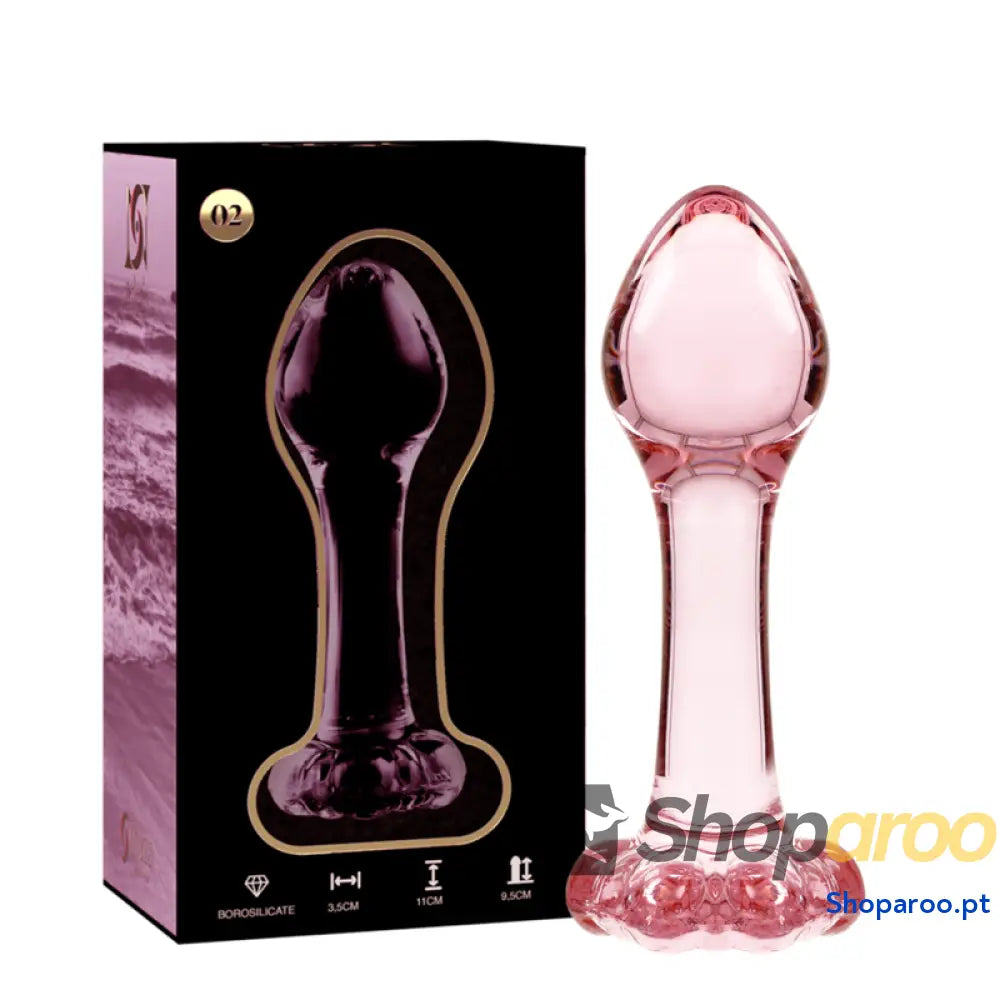 NEBULA SERIES BY IBIZA - MODELO 2 PLUG ANAL VIDRO BOROSILICADO ROSA 11 CM -O- 3.5