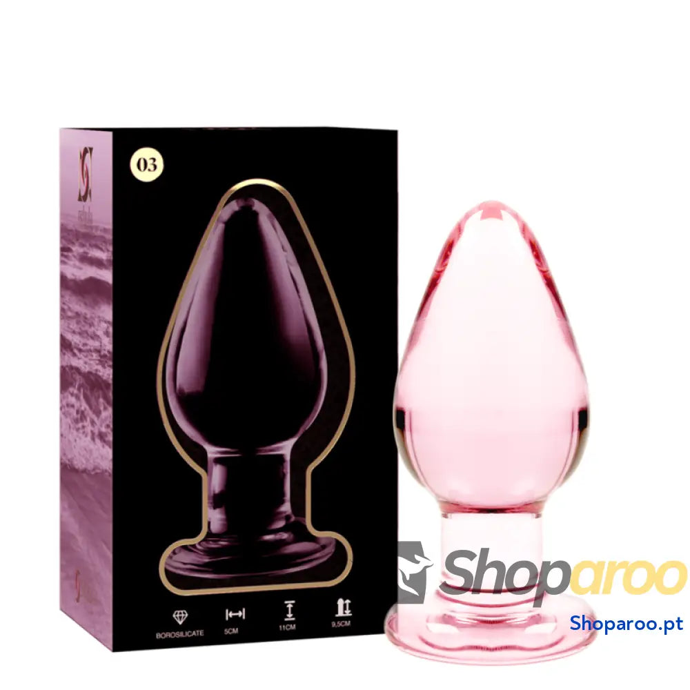 NEBULA SERIES BY IBIZA - MODELO 3 ANAL PLUG VIDRO BOROSILICADO ROSA 11 CM -O- 5 CM