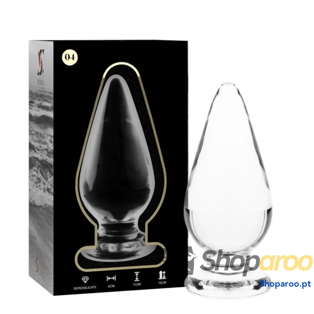NEBULA SERIES BY IBIZA - MODELO 4 ANAL PLUG VIDRO BOROSILICADO TRANSPARENTE 11 CM -O- 5 CM