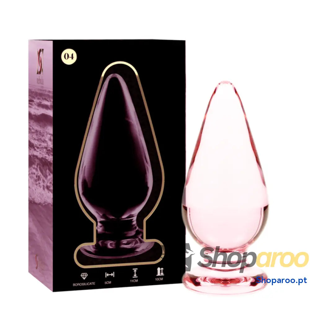 NEBULA SERIES BY IBIZA - MODELO 4 ANAL PLUG VIDRO BOROSILICADO ROSA 11 CM -O- 5 CM