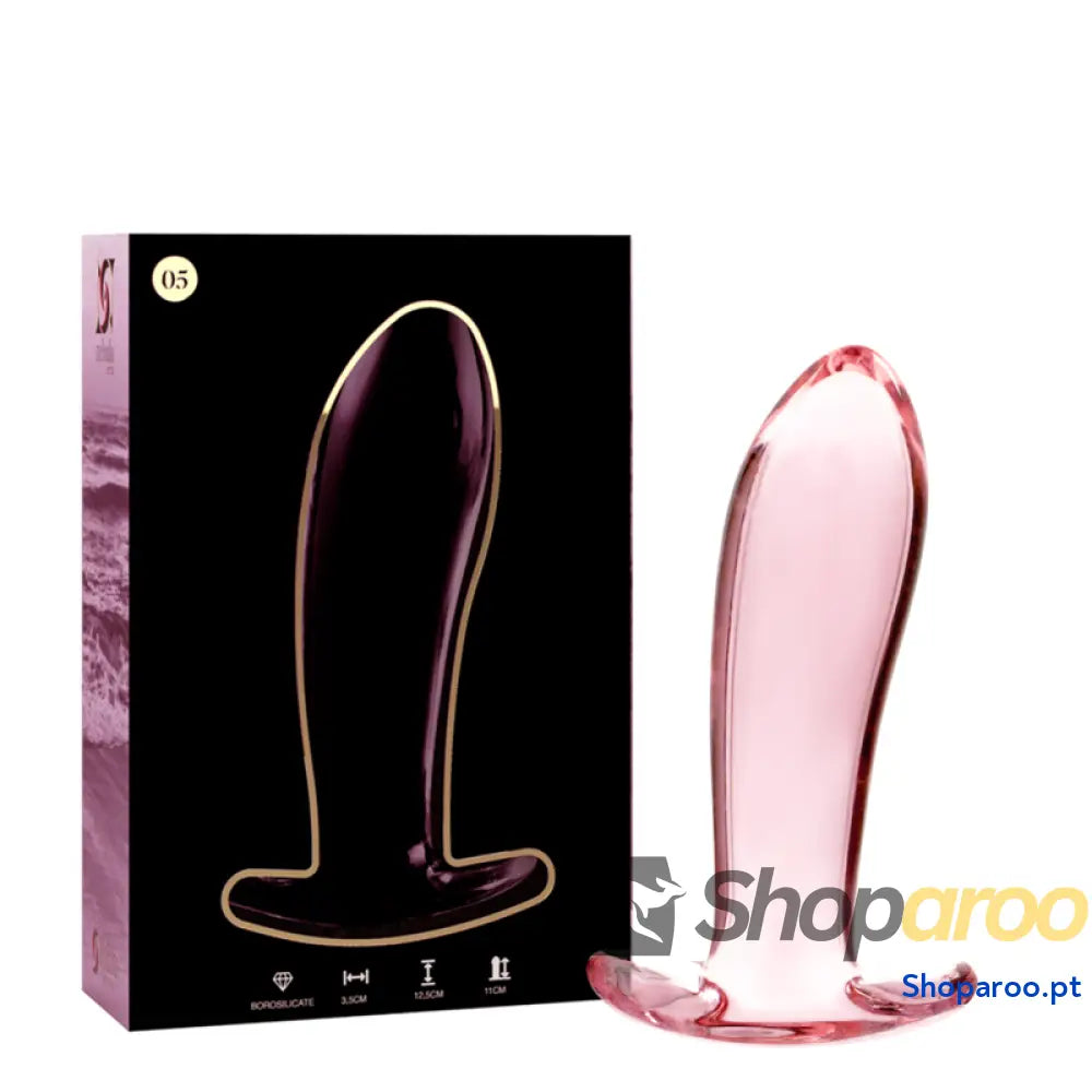NEBULA SERIES BY IBIZA - MODELO 5 ANAL PLUG VIDRO BOROSILICADO ROSA 12.5 CM -O- 3.5 CM