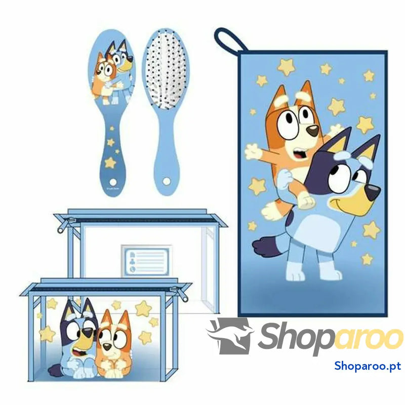 Nécessaire Com Acessórios Bluey Azul 17 x 15 x 23 cm 3 Peças