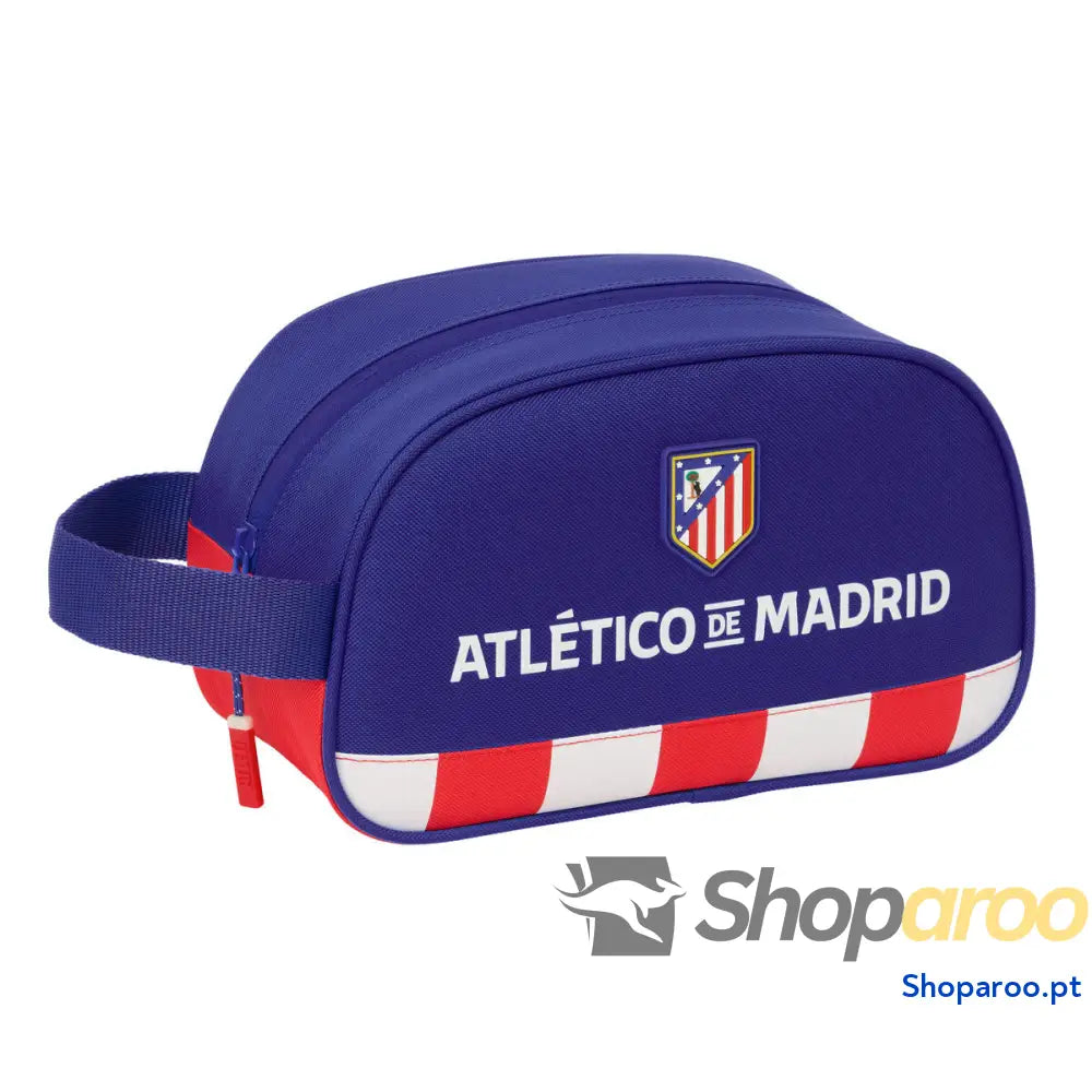 Nécessaire de Viagem Atlético Madrid Azul Branco Vermelho Desportivo 26 x 15 x 12 cm