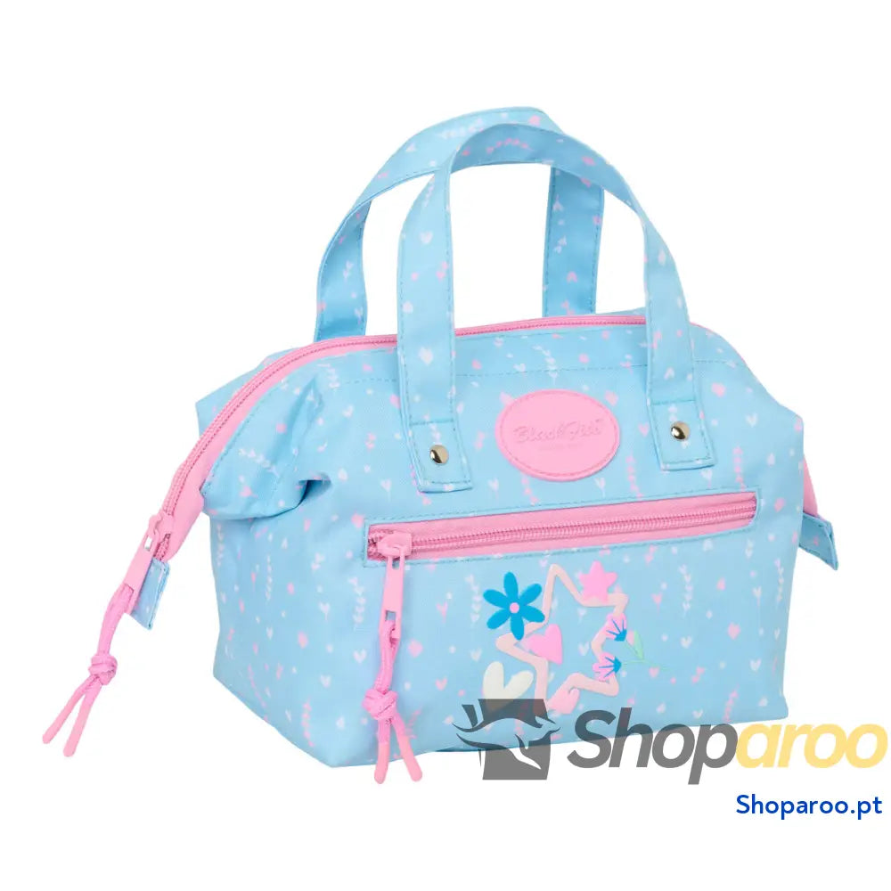 Nécessaire de Viagem BlackFit8 Smile Cor de Rosa Azul Claro 26.5 x 17.5 x 12.5 cm