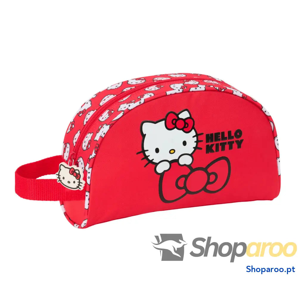 Nécessaire de Viagem Hello Kitty Iconic Branco Vermelho 26 x 16 x 9 cm