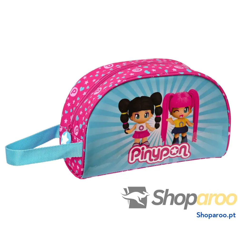 Nécessaire de Viagem Pinypon Azul Cor de Rosa Poliéster 300D 26 x 16 x 9 cm