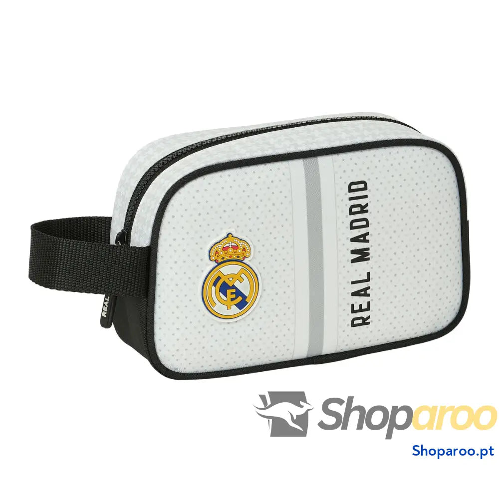 Nécessaire de Viagem Real Madrid C.F. Branco Cinzento Desportivo 22 x 13.5 x 8 cm