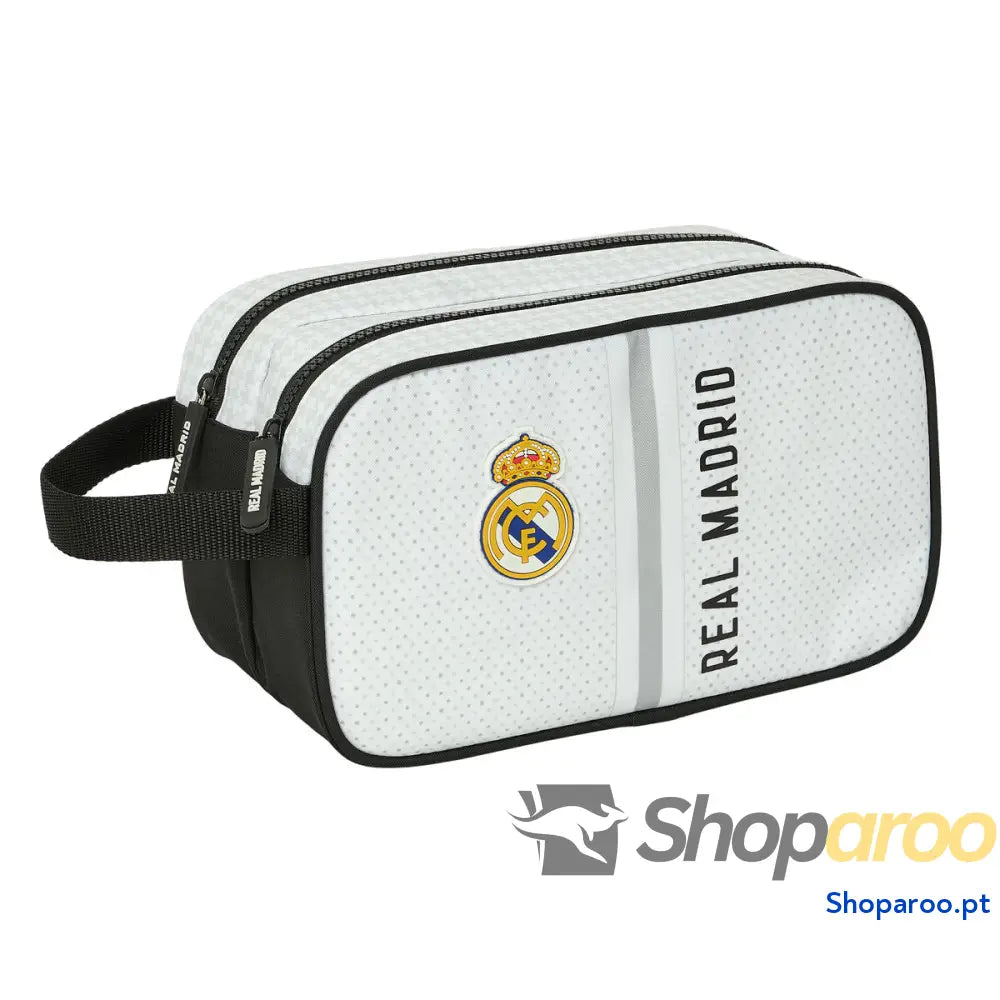 Nécessaire de Viagem Real Madrid C.F. Branco Cinzento Desportivo 26 x 15 x 12.5 cm