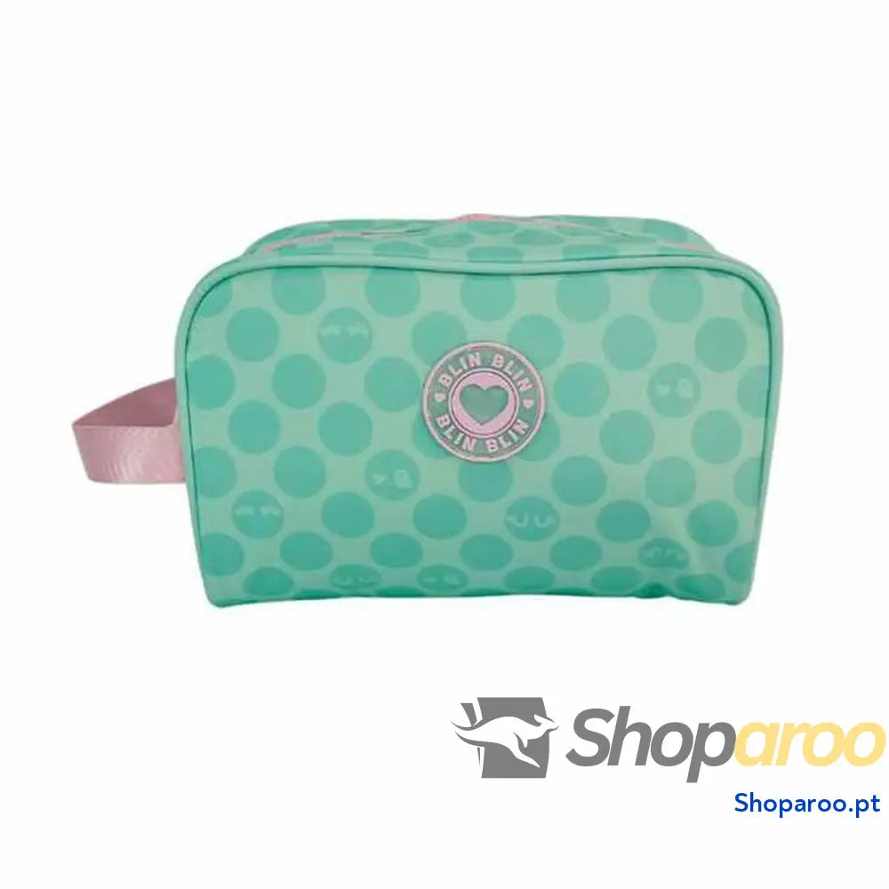 Nécessaire de Viagem Toybags Blin Blin Kiss Me Verde 15 x 25 x 11 cm