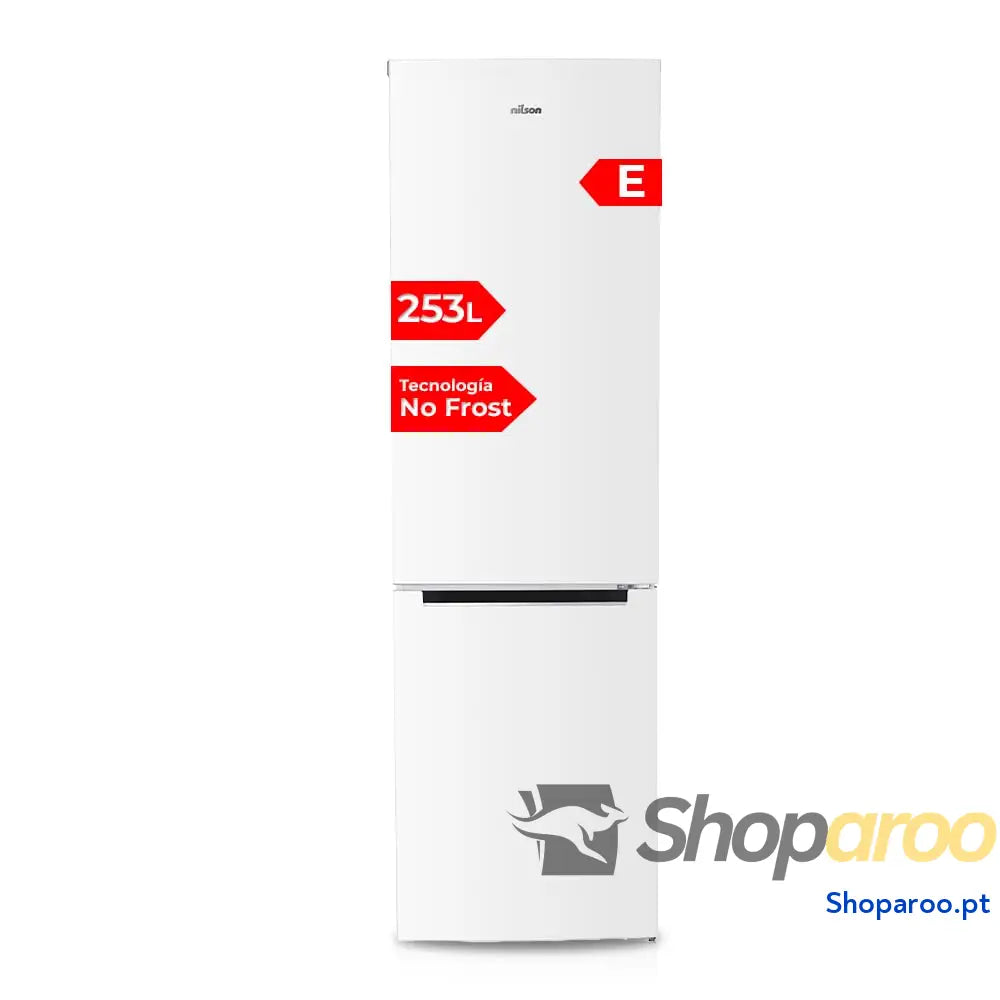 NILSON Frigorífico Combi Branco 2 Portas. NC185600ENF Capacidade 293 Litros No Frost Multi Air Flow Baixo Nível Sonoro