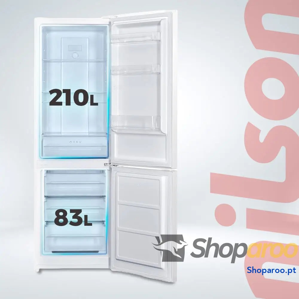 NILSON Frigorífico Combi Branco 2 Portas. NC185600ENF Capacidade 293 Litros No Frost Multi Air Flow Baixo Nível Sonoro