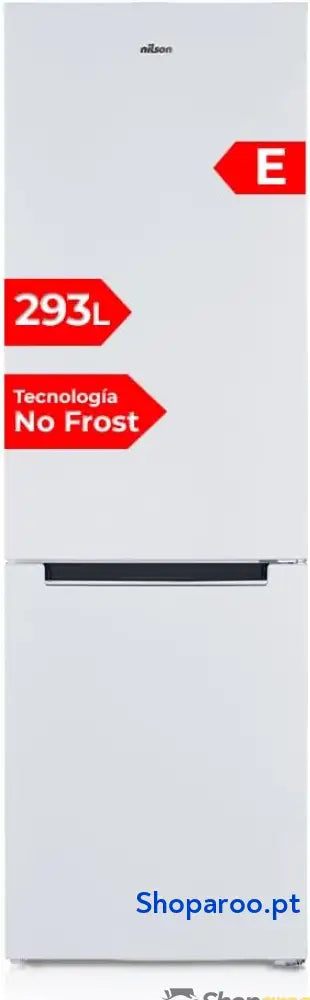 NILSON Frigorífico Combi Branco 2 Portas. NC185600ENF Capacidade 293 Litros No Frost Multi Air Flow Baixo Nível Sonoro