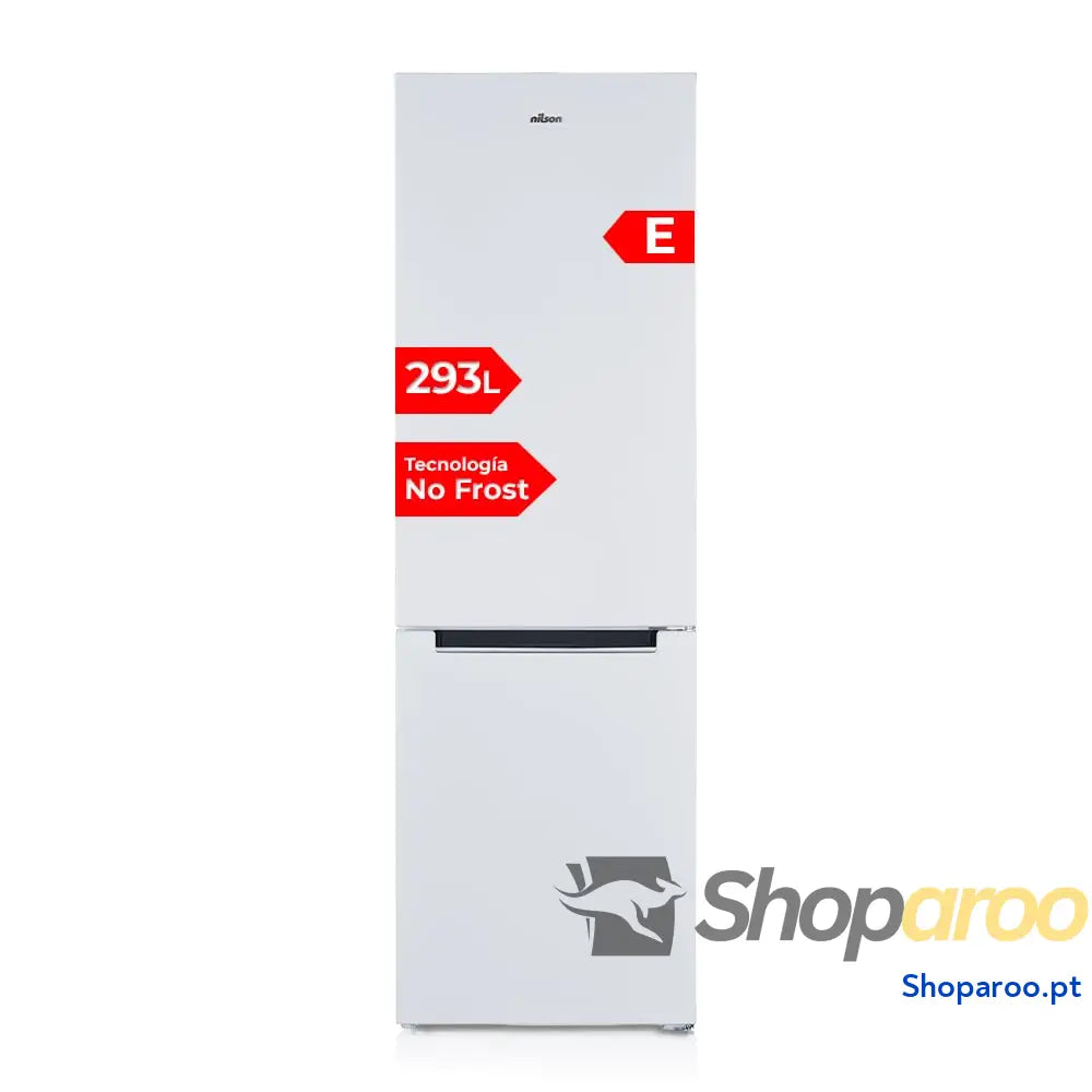 NILSON Frigorífico combinado branco 2 portas. NC185500ENF Capacidade de 253 litros sem rost Multi Air Flow baixo nível