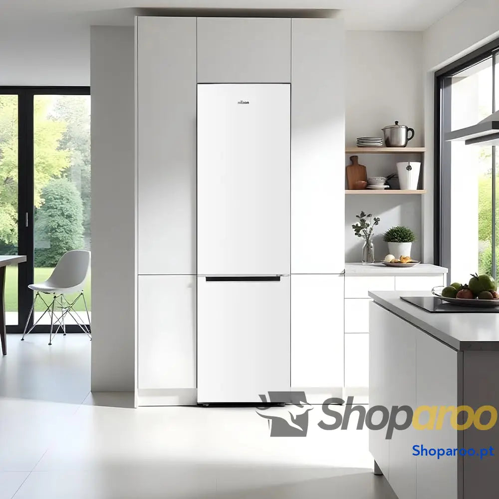 NILSON Frigorífico combinado branco 2 portas. NC185500ENF Capacidade de 253 litros sem rost Multi Air Flow baixo nível
