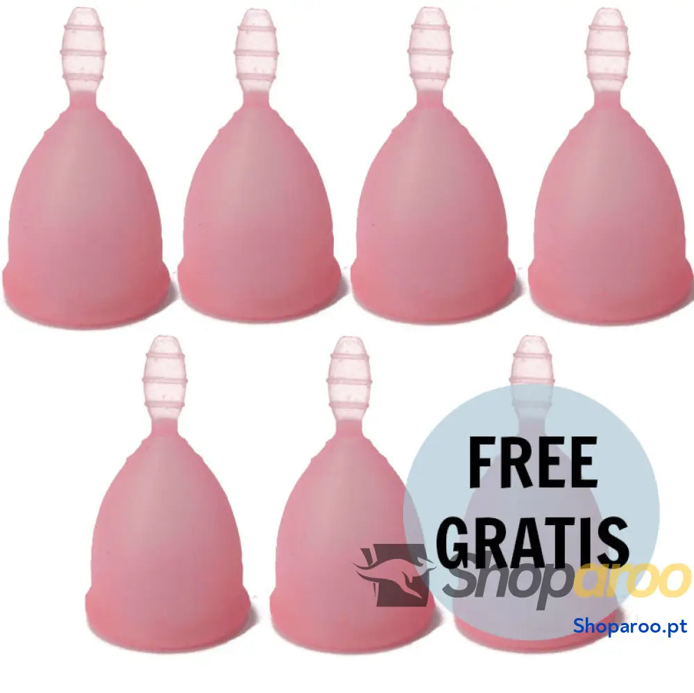 NINA KIKÍ - COPO MENSTRUAL ROSA TAMANHO L 6 + 1 GRTIS