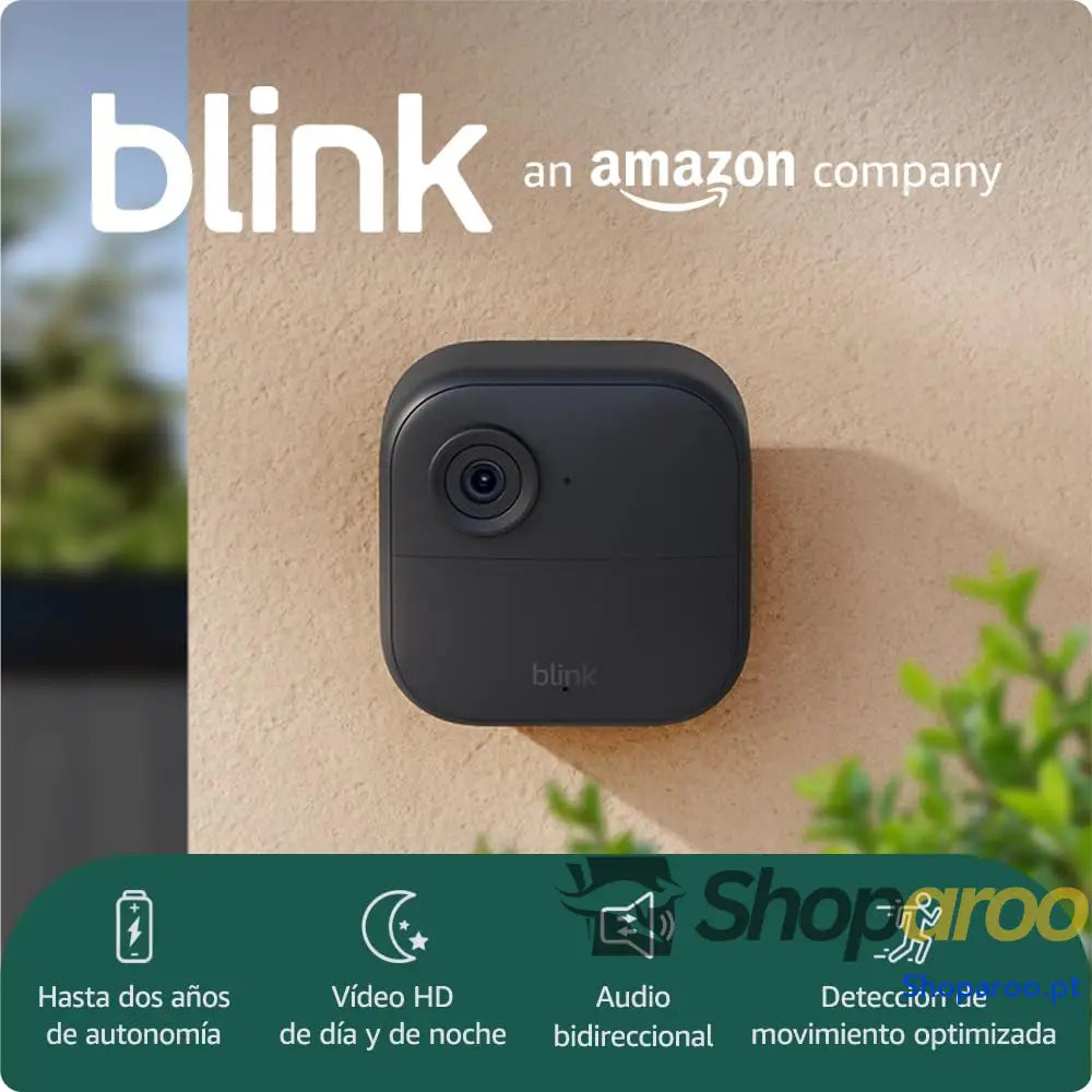 Nova Blink Outdoor 4: câmara de segurança HD inteligente sem fios 2 anos autonomia deteção movimento otimizada