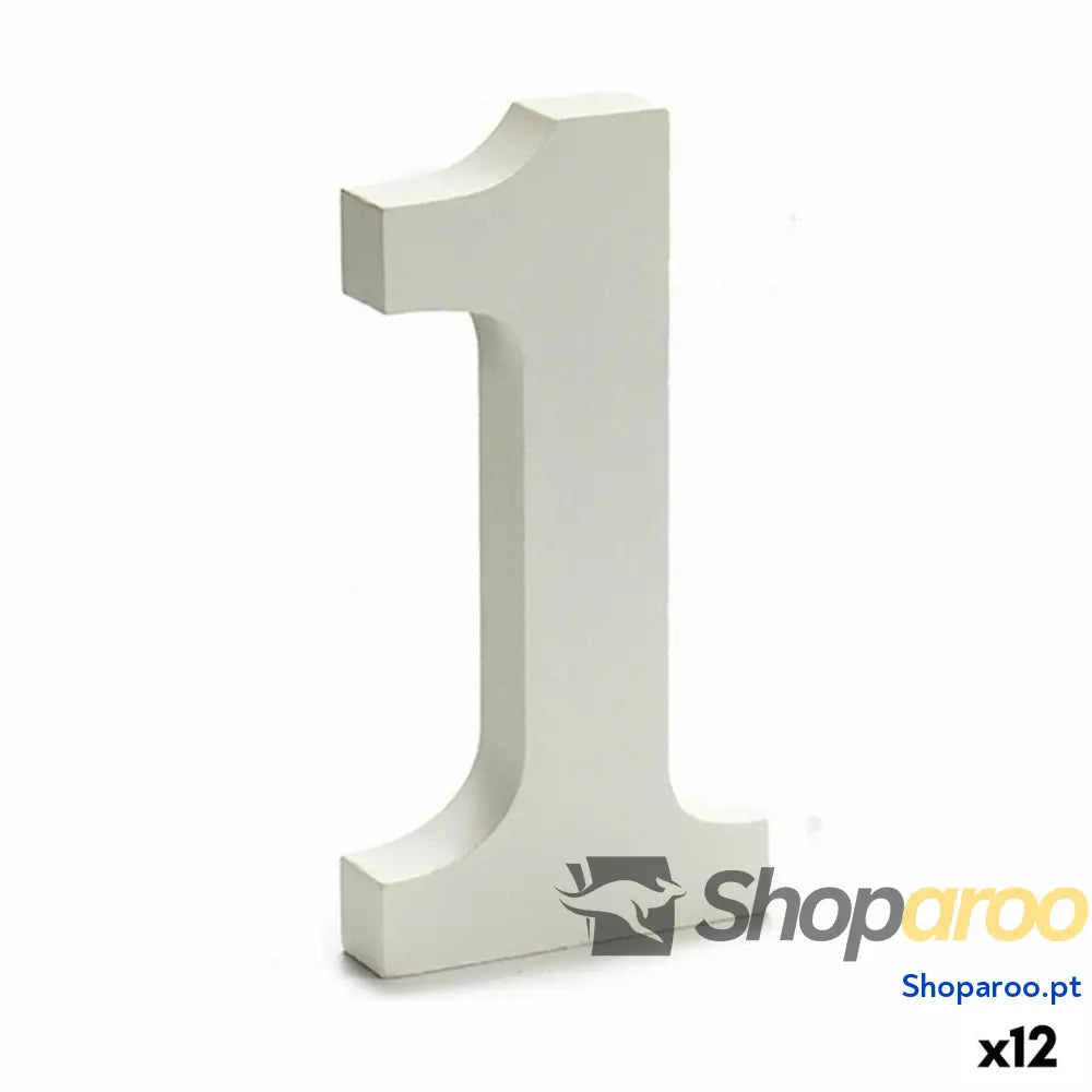 Número Pincello 1 Branco 1,8 x 21 17 cm (12 Unidades)