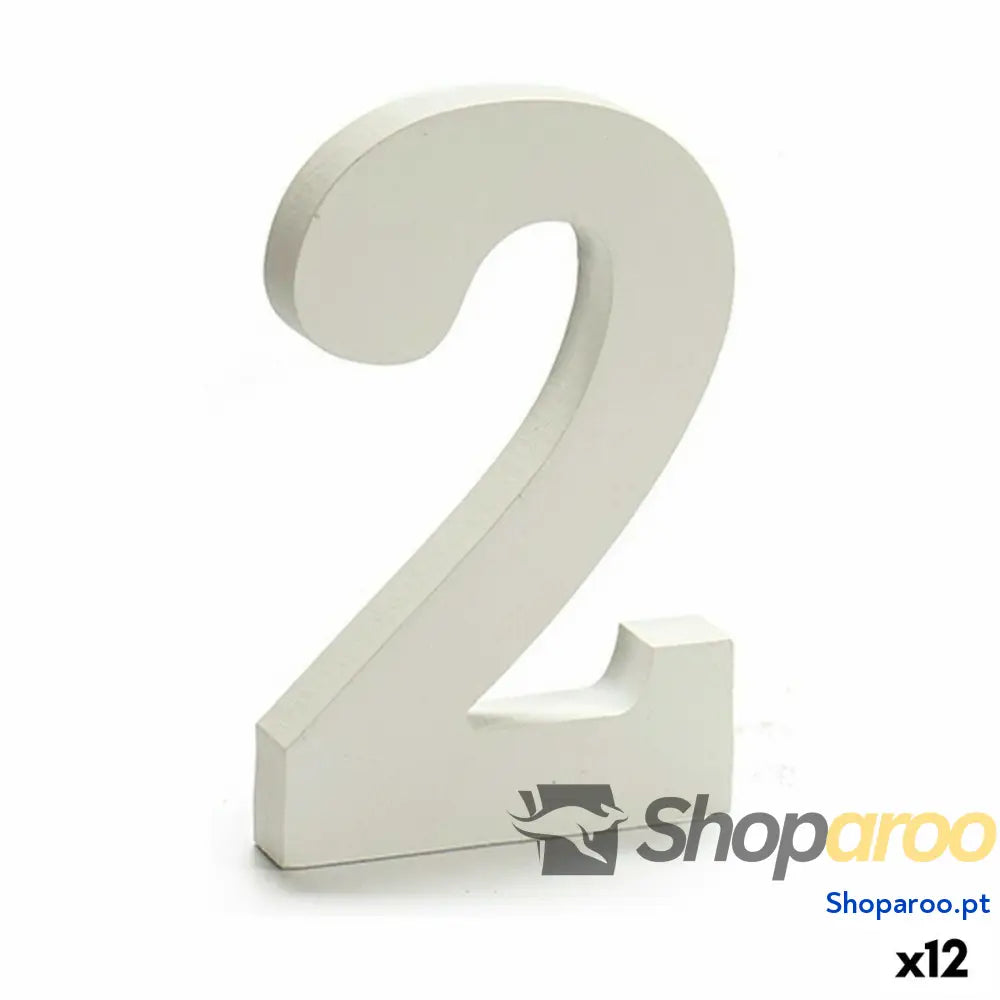 Número Pincello 2 Branco 1,8 x 21 17 cm (12 Unidades)