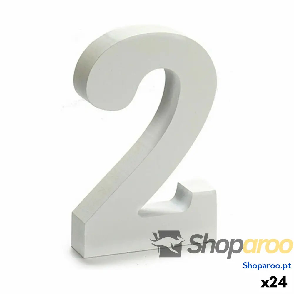Número Pincello 2 Branco x 16 14,5 cm (24 Unidades)