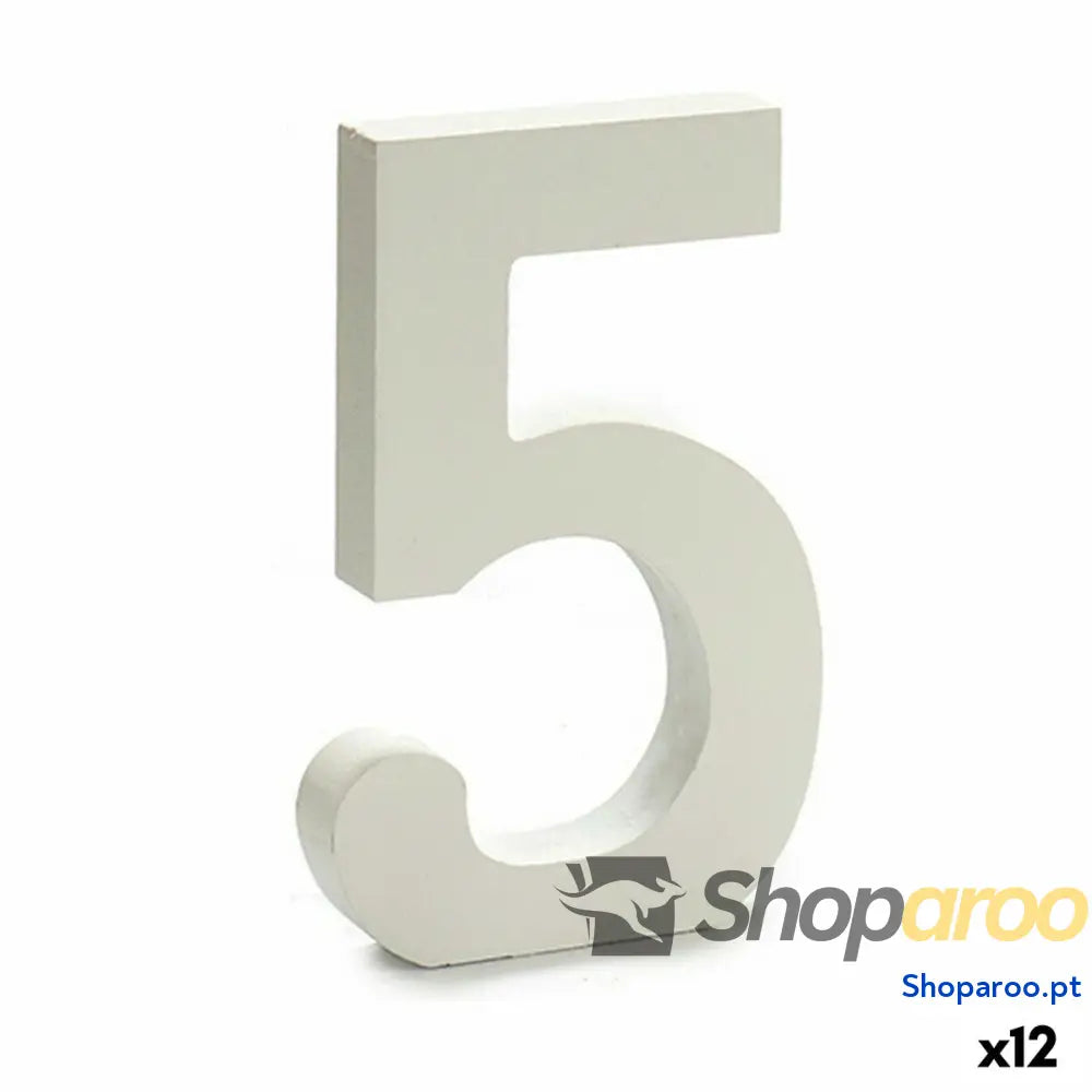Número Pincello 5 Branco 1,8 x 21 17 cm (12 Unidades)