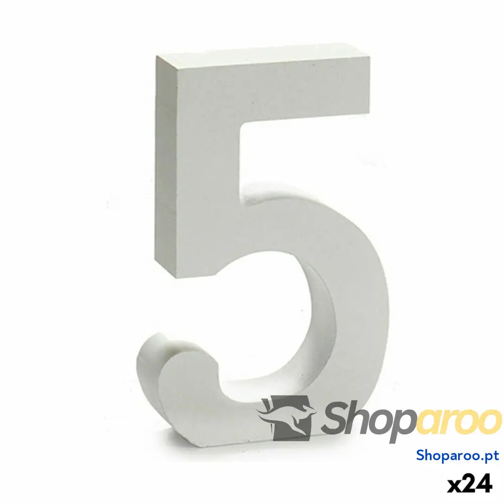 Número Pincello 5 Branco 2 x 16 14,5 cm (24 Unidades)