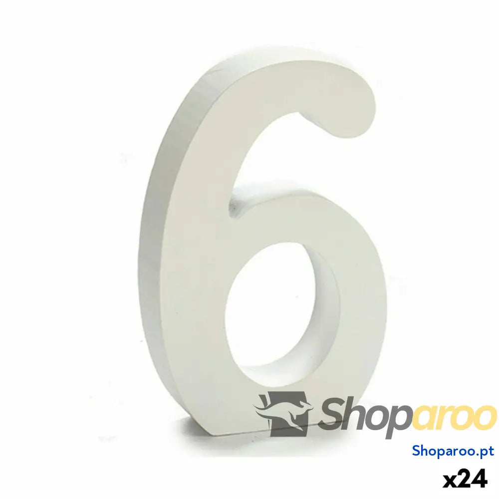 Número Pincello 6 Branco 2 x 16 14,5 cm (24 Unidades)