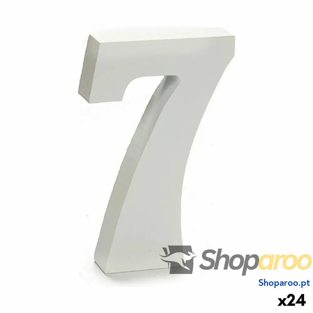 Número Pincello 7 Branco 2 x 16 14,5 cm (24 Unidades)