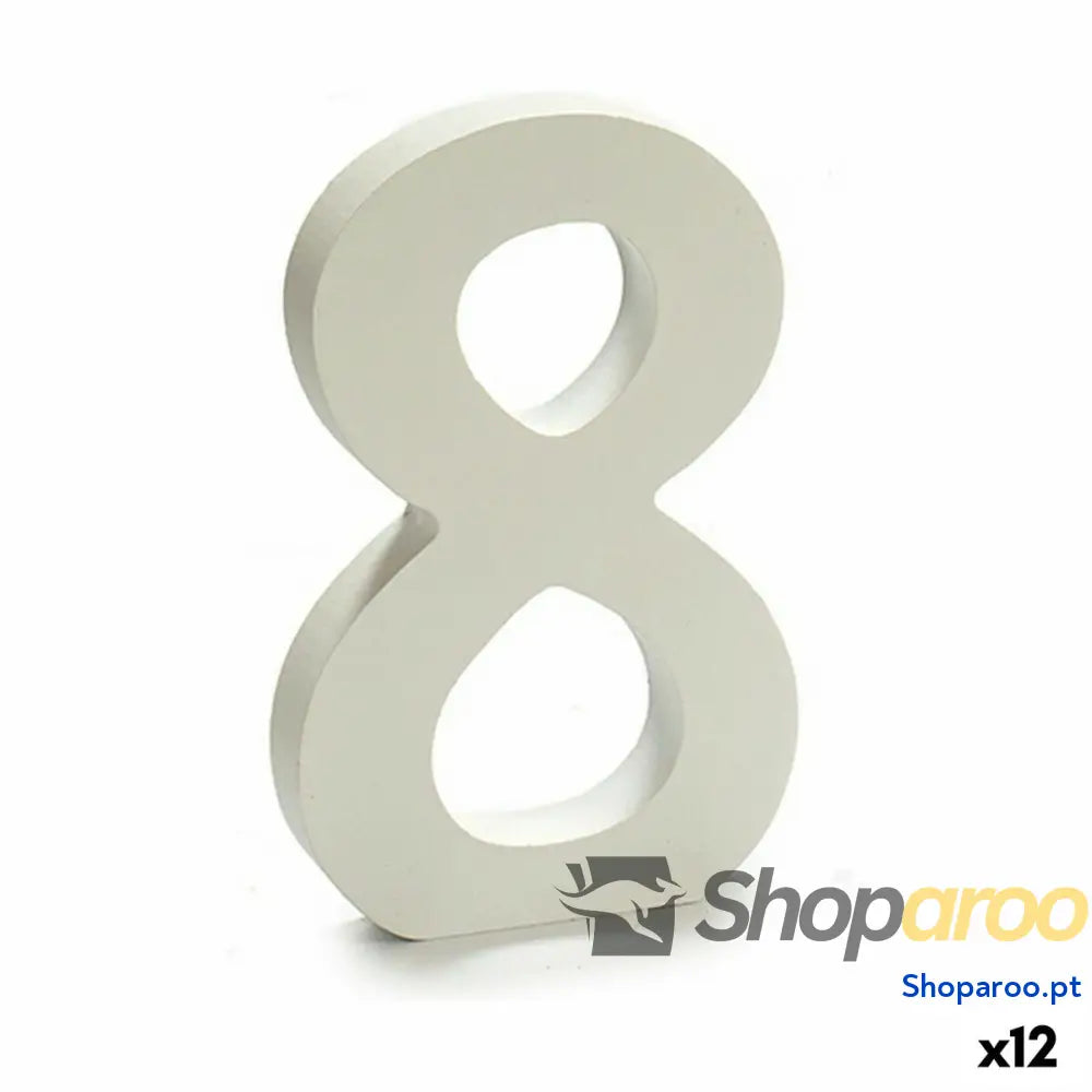 Número Pincello 8 Branco 1,8 x 21 17 cm (12 Unidades)