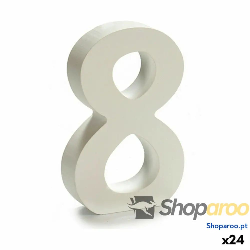 Número Pincello 8 Branco 2 x 16 14,5 cm (24 Unidades)
