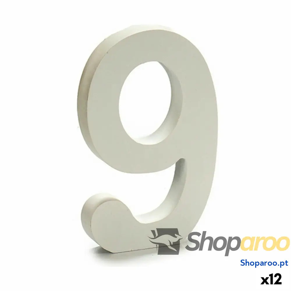 Número Pincello 9 Branco 1,8 x 21 17 cm (12 Unidades)