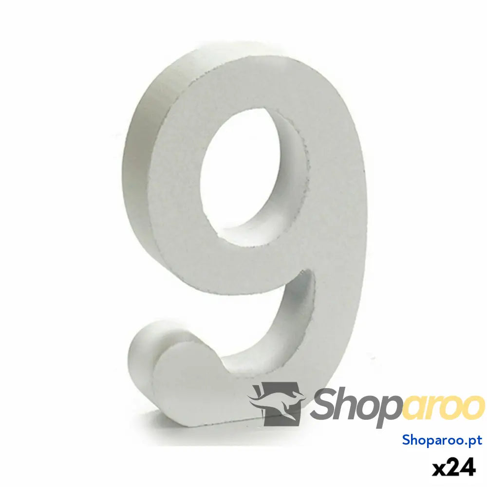 Número Pincello 9 Branco 2 x 16 14,5 cm (24 Unidades)