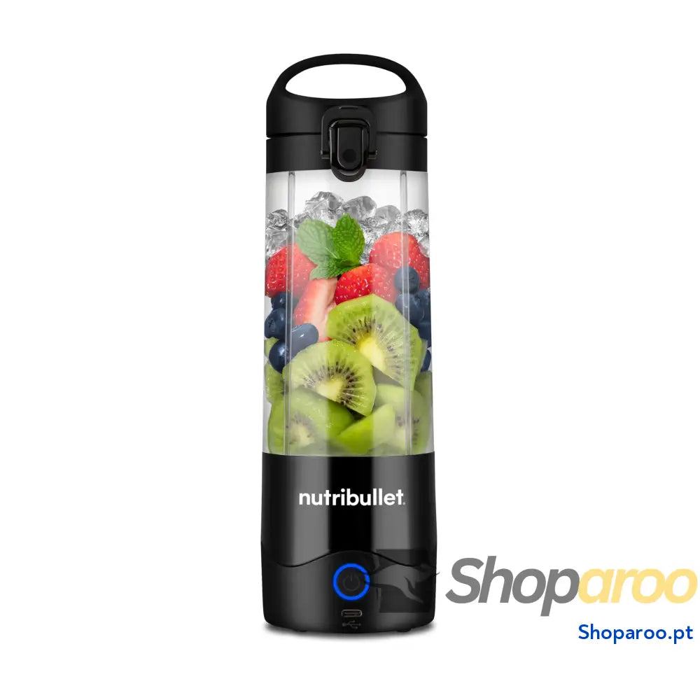 Liquidificadora pessoal portátil e leve elétrica multifuncional copos de 475 ml carregador USB C azul marinho NBP003NBL