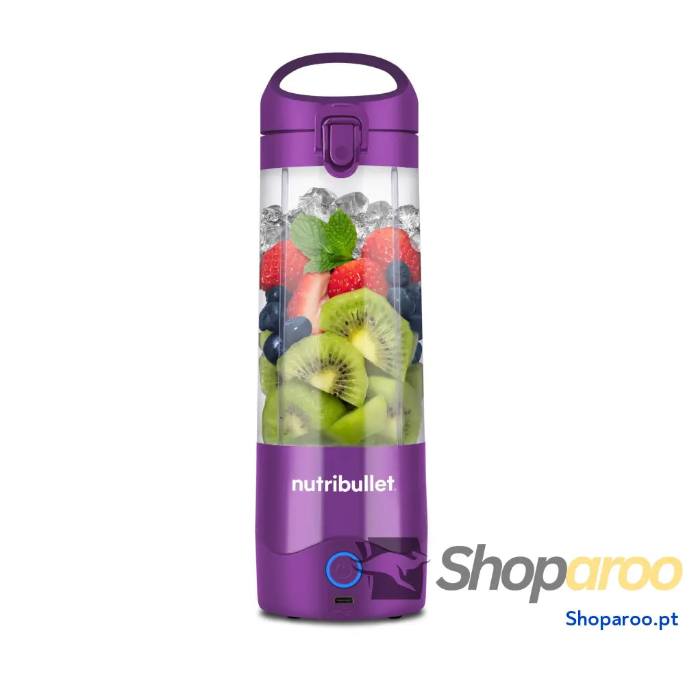 Liquidificadora pessoal portátil e leve elétrica multifuncional copos de 475 ml carregador USB C azul marinho NBP003NBL