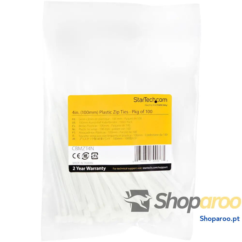 Abraçadeiras de Nylon Startech CBMZT4N Branco