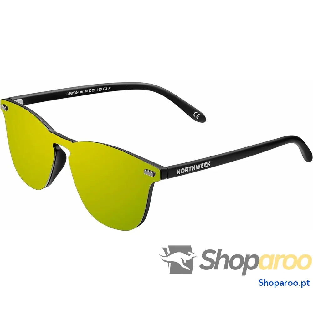 Óculos escuros unissexo Northweek Wall Phantom Ø 45 mm Amarelo Preto