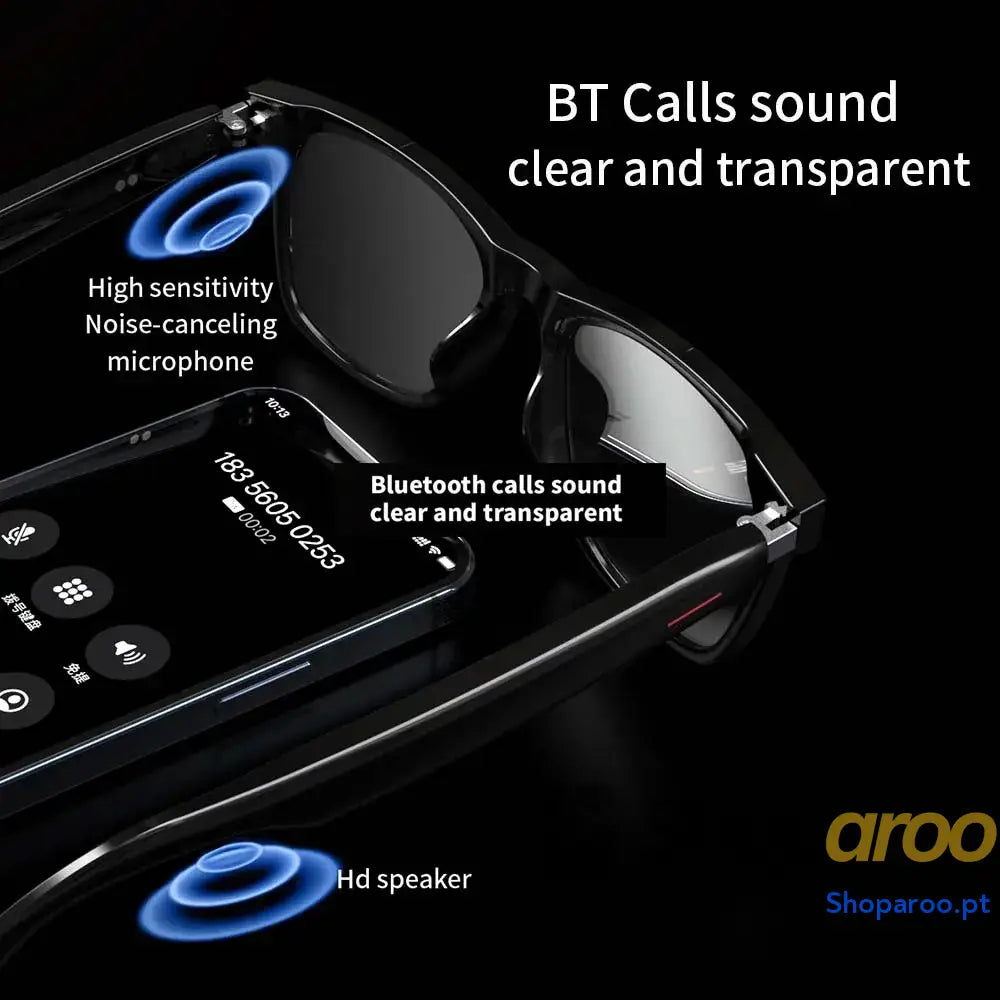 Óculos inteligentes SENBONO E13 com lentes polarizadas filtro de luz azul