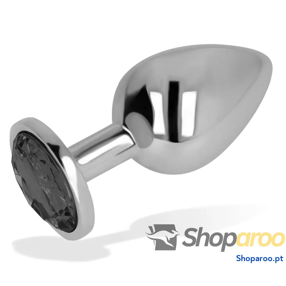 OHMAMA - PLUG ANAL COM CRISTAL PRETO 8 CM