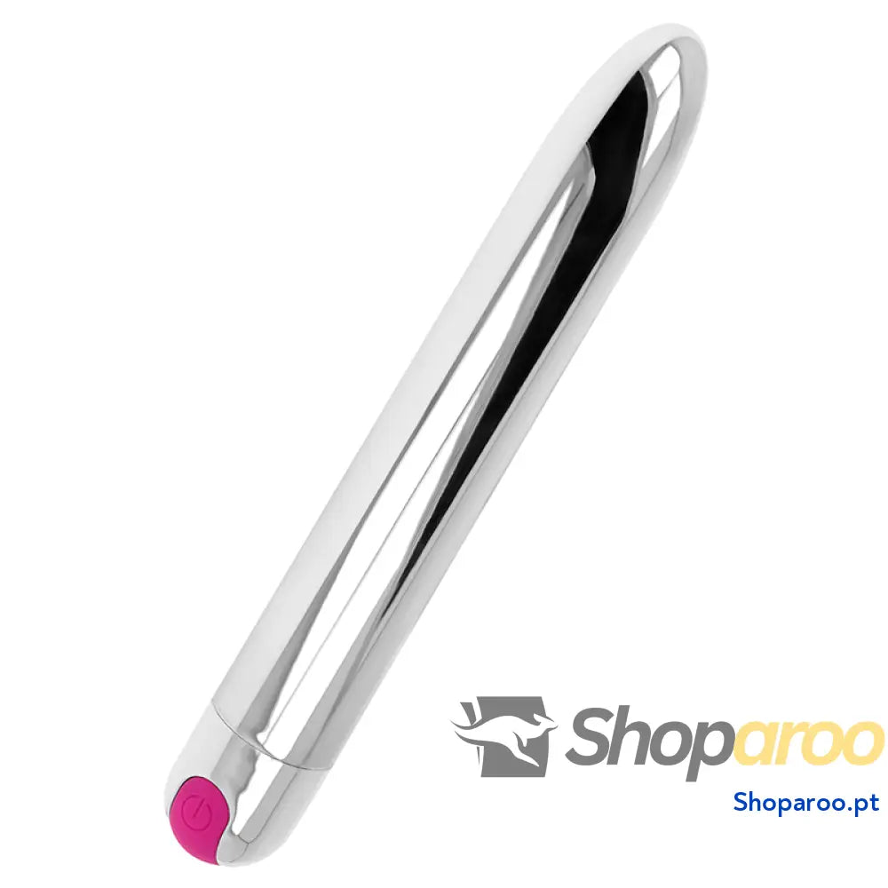 OHMAMA - VIBRADOR PRATA RECARREGVEL 10 MODOS 18,5 CM