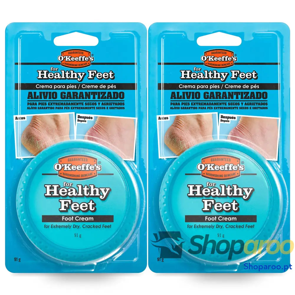 O’Keeffe’s Healthy Feet Creme para pés secos e rachados Repara calcanhares 91 g