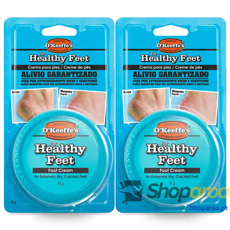 O’Keeffe’s Healthy Feet Creme para pés secos e rachados Repara calcanhares 91 g