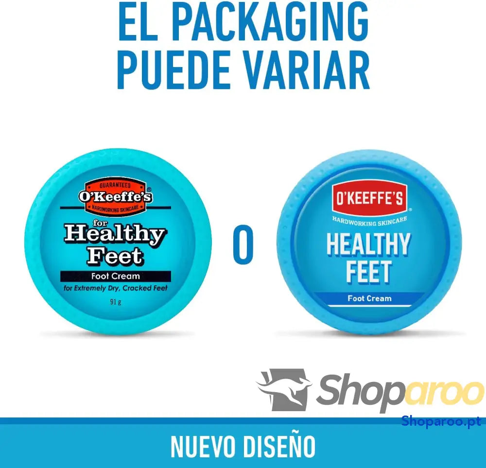 O’Keeffe’s Healthy Feet Creme para pés secos e rachados Repara calcanhares 91 g