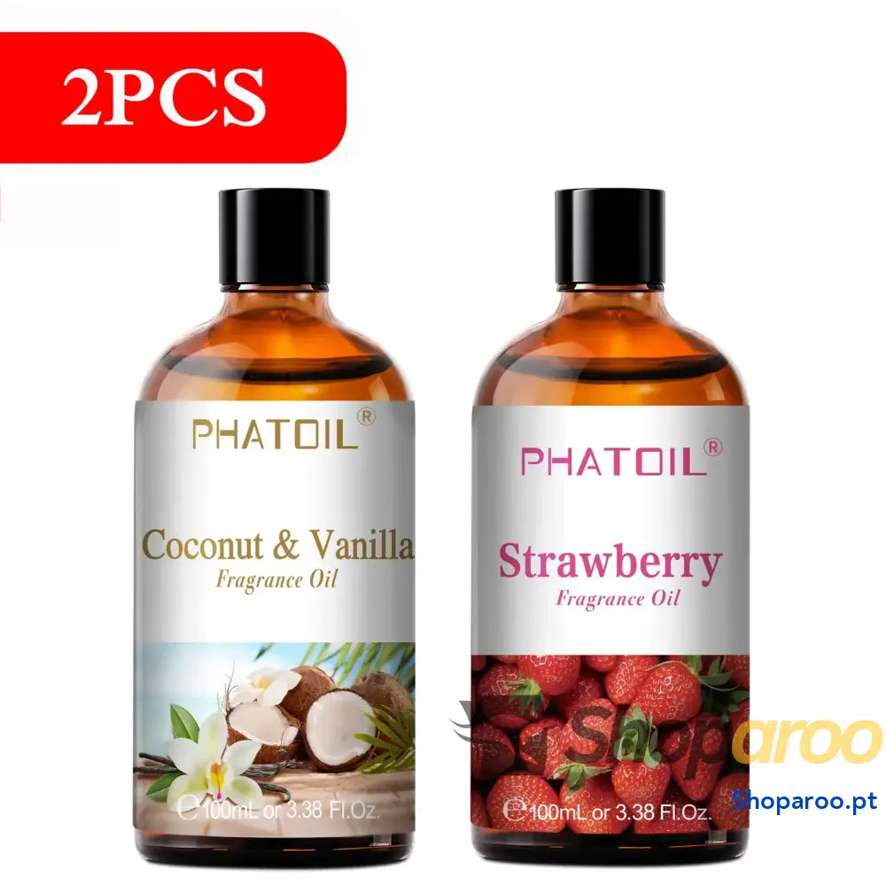 Óleo de Fragrância Aromaterapia Phatoil 100ml Coco Baunilha Morango